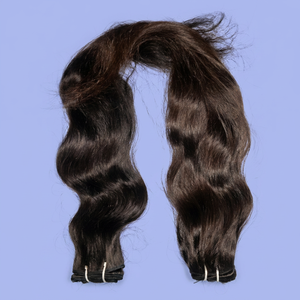 Extensiones de Cabello Humano Indio Virgen Remy 1B de un Solo Donante 6A-9A 12A Sin Procesar 100g, Tejido Doble a Máquina, Aptas para Todos los Colores - Product Image 1