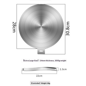 Plaque diffuseur <span class=keywords><strong>de</strong></span> chaleur en acier inoxydable pour cuisinière à induction, adaptateur pour cuisinière, disque guide <span class=keywords><strong>de</strong></span> chaleur pour économiser l'énergie - Product Image 5