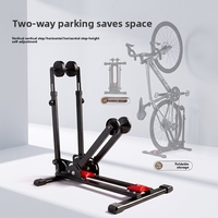 Support de stationnement pliable pour vélos, double poteau, en forme de L, pour vélos de route et VTT, support de présentation et de rangement domestique