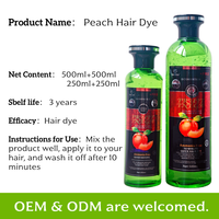 Pewarna Rambut Cuka Buah 500ml*2 Tekstur Transparan Tanpa Berantakan Bebas Amonia Hitam Permanen Herbal