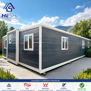 Maison conteneur extensible 20, 30, 40 pieds avec structure en acier de 5 mm, design personnalisé, normes australiennes, 3, 4 ou 5 chambres, petite maison mobile, villa - Product Image 1