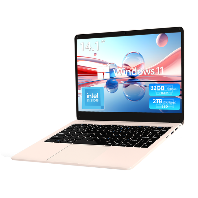 New Factory Wholesale 14.1" Intel N95 Business Laptop Windows 11 High-Performance Quad-Core 8GB RAM 1TB SSD IPS Lightweight