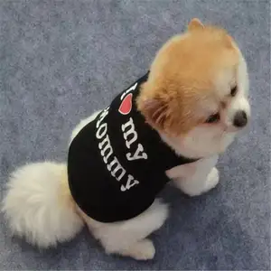 Carino stampato estate animali domestici maglietta cucciolo vestiti per <span class=keywords><strong>cani</strong></span> Pet Cat Vest maglietta in cotone Pug abbigliamento costumi vestiti per <span class=keywords><strong>cani</strong></span> per <span class=keywords><strong>cani</strong></span> di piccola taglia - Product Image 5