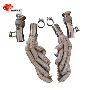 Colector de Escape de Acero Inoxidable de Alto Rendimiento para Audi R8 V10 5.2L con Protector Térmico - Acabado Pulido Espejo, Mejora Deportiva para Carreras 1 - Product Image 2