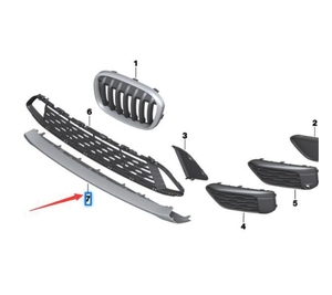 51117425977 è adatto per il rivestimento del deflettore del paraurti anteriore <span class=keywords><strong>BMW</strong></span> <span class=keywords><strong>X1</strong></span> <span class=keywords><strong>F48</strong></span> - Product Image 6