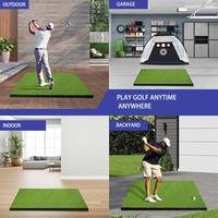 Vente en gros de matériel en PP Tapis de gazon artificiel long et court Simulateur de golf Tapis de gazon avec bande de frappe