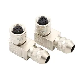 Amfenol M16 Haakse Metalen 90 Graden Assemblage Connector Shiver 8pin Luchtvaart Plug Connector Voor Aisg