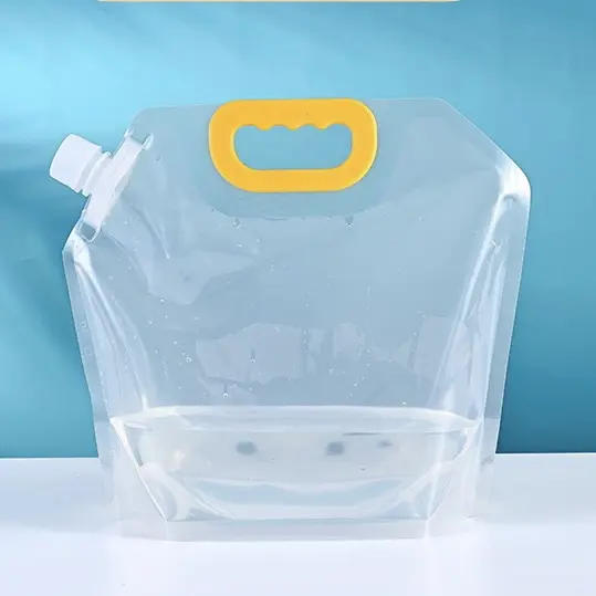 1Liter 2L 5L 10L Transparent Plastic Spout Pouch Drinking Water Bag Food Storage Bag