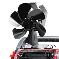 Ventilateur de circulation d'air innovant à 6 pales, durable, alimenté par la chaleur du poêle à bois, pour le chauffage domestique en hiver