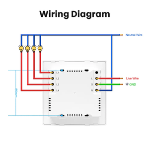 Tuya Smart <span class=keywords><strong>Brasil</strong></span> Wifi 4 interruptor <span class=keywords><strong>de</strong></span> luz <span class=keywords><strong>de</strong></span> pared con enchufe brasileño Control remoto <span class=keywords><strong>Brasil</strong></span> - Product Image 6