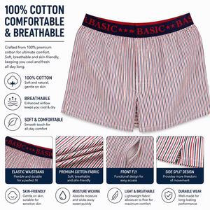 Calzoncillos bóxer <span class=keywords><strong>de</strong></span> cintura alta para hombre, tejidos, transpirables, con logo estampado, <span class=keywords><strong>de</strong></span> secado rápido, suaves, cómodos, con cintura elástica, 100% algodón, corte holgado - Product Image 2
