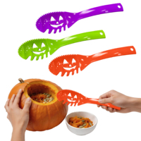 Kit professionnel de sculpture sur citrouille 10'' avec cuillère à citrouille pour la décoration extérieure de jardin d'Halloween et les activités artisanales en famille
