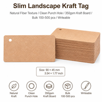 Nouvelle collection : Cartes de présentation classiques 8,8*5,6 cm pour bijoux, 100 pièces, en papier kraft noir vierge, pour colliers et boucles d'oreilles, logo personnalisé accepté