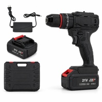 Perceuse-visseuse sans fil professionnelle avec couple élevé, 2 batteries, chargeur et mallette de transport, pour travaux intensifs