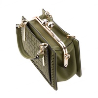 Sac à main bandoulière de luxe en PU couleur unie motif bonbon, avec deux sangles, fermeture éclair et fermoir, doublure en polyester, style vegan