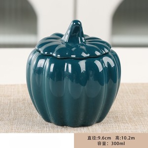 Nouveau pot à <span class=keywords><strong>bougie</strong></span> en céramique en forme <span class=keywords><strong>de</strong></span> citrouille avec couvercle, design corail, pour Halloween, festival, rangement, <span class=keywords><strong>bougie</strong></span> en <span class=keywords><strong>cire</strong></span> <span class=keywords><strong>de</strong></span> soja, poignée <span class=keywords><strong>de</strong></span> porte <span class=keywords><strong>de</strong></span> placard - Product Image 6