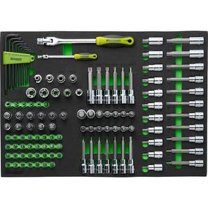 Fasano 100 Piece Metric <b>Socket</b> Set With <b>Ratchets</b> And Bits For Auto Repair - Product Image 1