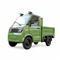 Vehículo Eléctrico de Cuatro Ruedas con Certificación EEC COC, Camioneta Eléctrica de 2 Plazas, 3500w, Cabina Cerrada Hidráulica Automática