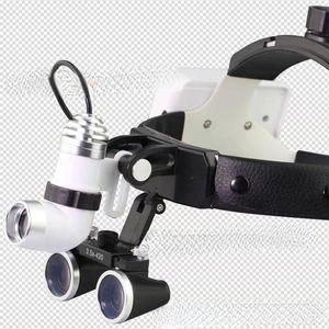 Loupe médicale à condensateur LED en plastique à fixation sur tête pour dentisterie et ORL, grossissement 2,5x et 3,5x, modèle GA324, pour le commerce international - Product Image 2