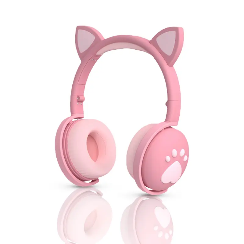 2021 Design Bk1 Headset Blue Tooth Earphone Cute Cat Ear Macron Headphone Wireless Sports Earbuds Blue Tooth Headset