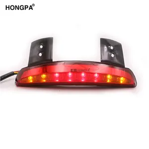 Luz trasera LED para guardabarros de motocicleta, lámpara de freno para Harley Touring Sportster XL 883 1200