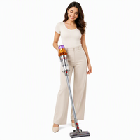 Aspirateur balai sans fil léger 2-en-1 avec brosse motorisée cyclonique pour le nettoyage des sols domestiques (vente en gros)