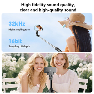 Micrófono Lavalier Inalámbrico M8 2.4G, Audio HD de 16 bits y 32 kHz, 15 Horas de Duración de Batería, Cancelación de Ruido, para TikTok, <span class=keywords><strong>YouTube</strong></span> Live - Product Image 4