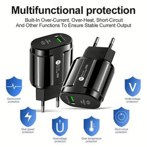 ที่ชาร์จโทรศัพท์20W สำหรับ iPhone 15 16 17ช่องเสียบ USB แบบ QC3.0ปลั๊ก US/EU ชาร์จเร็วอะแดปเตอร์ไฟ USB-C สำหรับ iPhone 15 16 - Product Image 6