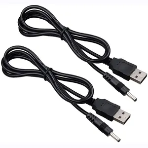 Usb 2.0 وهناك نوع ذكر إلى dc 5.5x2.1 مللي متر 5v الطاقة الحبل USB إلى العاصمة السلطة كابل شحن DC 3.5x1.35