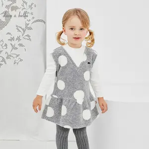DB14868, платье Дэйв Белла для маленьких девочек, платье принцессы, детская модная одежда на день рождения, детское зимнее платье для малышей