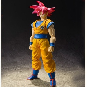 Figurine de collection Son Goku <span class=keywords><strong>Super</strong></span> <span class=keywords><strong>Saiyan</strong></span> God <span class=keywords><strong>Cheveux</strong></span> Rouges pour la décoration intérieure et l'affichage en boutique de cadeaux - Product Image 2