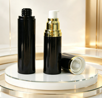 Flacon pompe sans air en plastique de luxe vide de 15 ml, 30 ml, 50 ml, 80 ml, 100 ml pour cosmétiques et soins de la peau, double flacon en plastique