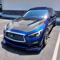 Capot en fibre de carbone pour Infiniti Q50 2014-2021 |   Remplacement du capot avant de style GTS |   Ajustement de style OEM