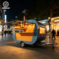 Remorque de restauration entièrement équipée certifiée CE, camion à smoothies commercial, chariot à hamburgers en acier inoxydable