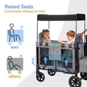 Poussette Shuangxing Wagon, votre compagnon de voyage quotidien pour les sorties à l'école maternelle et les journées au parc, assez grande pour deux - Product Image 3