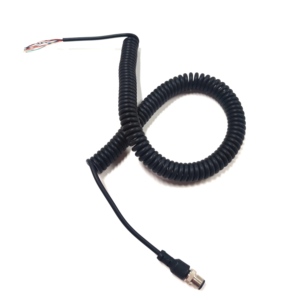 Cables Eléctricos Espirales de Aviación 4x24AWG con Extremos Desnudos, Cables Enrollados de Alimentación, Cables Flexibles Rizados - Product Image 6