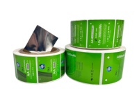 Premium PET Glänzende Silber-Etiketten Wasserfest Hitzebeständig Ölfest Selbstklebende Aufkleber Kundenspezifisch Bedruckt für AA Lithium-Batterien