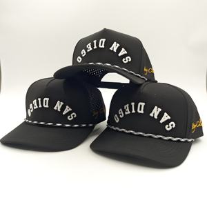 Casquette de baseball OEM résistante à l'eau pour homme, avec patch en caoutchouc réglable, idéale pour le golf, la course et l'entraînement - Product Image 2