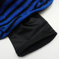 Housse de planche de surf en polyester à rayures noires et bleues de 6,6 pieds