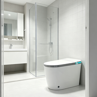 Inodoro Inteligente Sifónico de ABS Duradero con Agua Caliente Instantánea, Sistema de Doble Suministro de Agua, Parámetros Eléctricos Personalizables para Villas y Hoteles