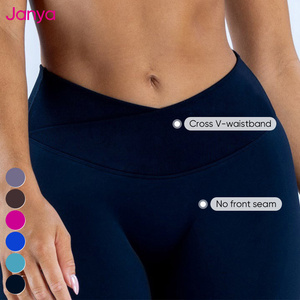 Janya Thoáng Khí Tummy Kiểm Soát Phòng Tập Thể Dục Quần Áo Chặt Chẽ Scrunch Mông Thể Dục Thể Thao Quần Cao V-Eo Liền Mạch Yoga Xà Cạp Cho Phụ Nữ - Product Image 5