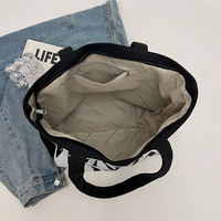 Sac de shopping en toile personnalisé avec logo imprimé, réutilisable, recyclé, tendance, pour femmes, sacs de shopping fourre-tout