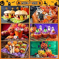 240 feuilles de papier sulfurisé PE anti-graisse pour Halloween, 30x30 cm, pour emballer biscuits, pain, sandwichs, paniers alimentaires, pour fêtes, maison, cuisine, bar