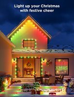 Lumière de rideau extérieure intelligente RGB pour jardin, contrôle intelligent par application, motifs RGB personnalisables, options multi-tailles