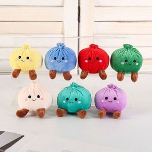 Plush Colorful Dumpling Squishy Keychains Cartoon Plush <b>Doll</b> Toy Backpack Ornament <b>Accessory</b> - Product Image 1