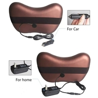 Oreiller de massage du cou à 8 nœuds avec chaleur infrarouge, masseur électrique portable pour la voiture et la maison, soulage les douleurs musculaires des épaules et des jambes