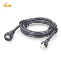 Cable Ethernet de Red RJ45 8P8C Macho a Macho, Impermeable IP67, Cat8, Cat7, Cat6A, Cat6, Cat5E, para Gabinetes Industriales en Exteriores