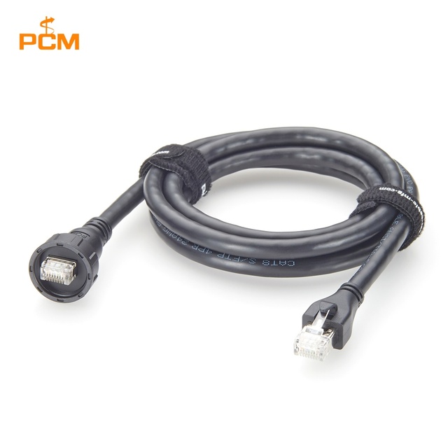 IP67 Waterproof RJ45 8P8C Male to Male Networking Ethernet Cable Cat8 Cat7 Cat6A Cat6 Cat5E for Industrial Outdoor Cabinet