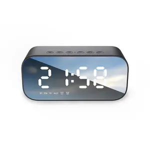 Fabriek Levering Aanpassen Led Wekker Wake Up Light Fm Speaker Display Fm Wekker Met Radio