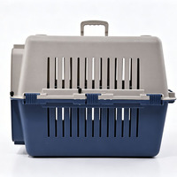 Cage de transport pour animaux de compagnie en plastique PPB écologique classique, grande capacité, montage facile, pour extérieur et transport aérien
